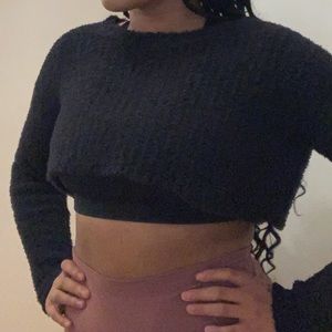 very cropped sweater